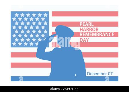 vector graphic of pearl harbor remembrance day good for pearl harbor remembrance day celebration, flat vector modern illustration Stock Vector