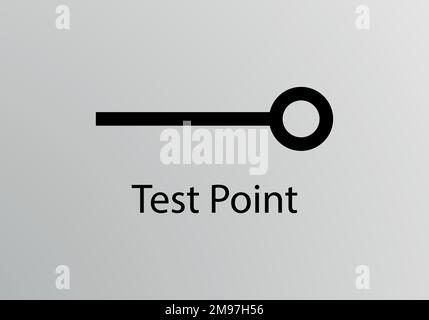 Test Point Symbol, Vector symbol design. Engineering Symbols. Stock Vector