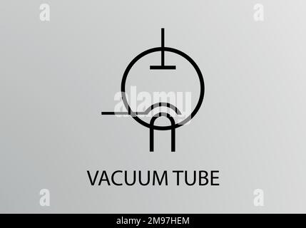 Vacuum Tube Symbol, Vector symbol design. Engineering Symbols. Stock Vector