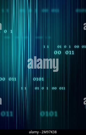 Stream of binary code design vector Stock Vector