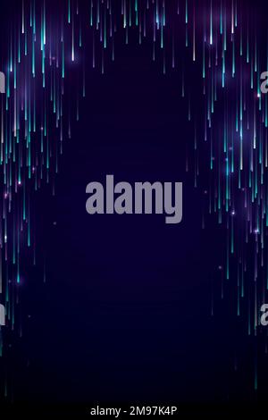 Colorful neon meteor background design vector Stock Vector