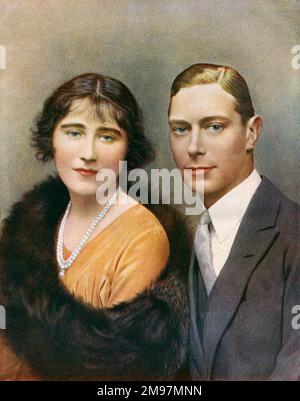 The Duke and Duchess of York, later King George VI and Queen Elizabeth, three years after their marriage. Stock Photo