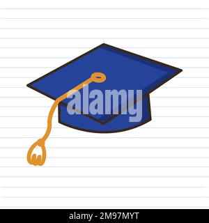 Blue graduation cap design vector Stock Vector