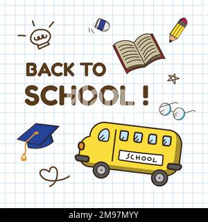 Back to school stationery vector set Stock Vector