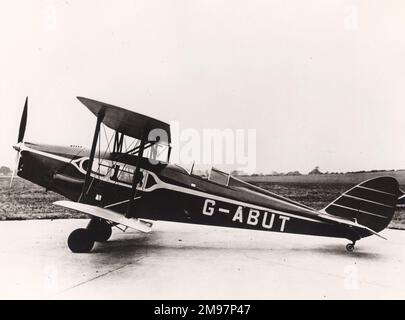 de Havilland DH83 Fox Moth, G-ABUT, the winner of the 1932 King’s Cup race. Stock Photo
