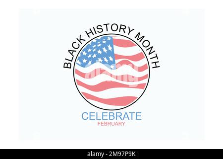 Black History Month Vector Template, flat vector modern illustration Stock Vector