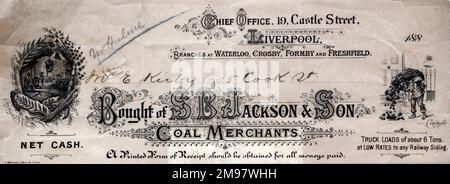 Coal merchant, S B Jackson & Son, Castle Street, Liverpool. Stock Photo