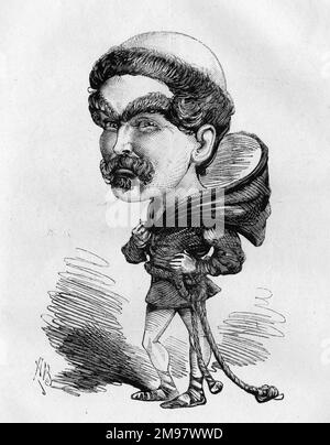 Cartoon of Gilbert Hastings MacDermott (1845-1901), English music hall ...