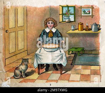 Illustration, Little Jack Horner.   (1 of 2) Stock Photo