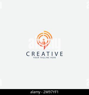 Call center vector logo template. Client support, customer service creative symbol concept. Stock Vector