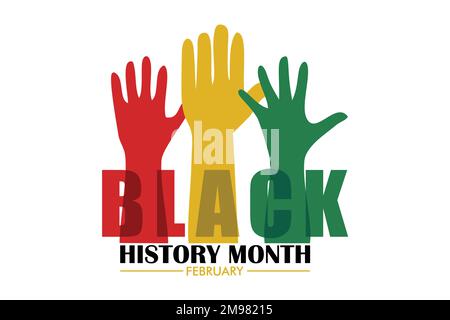 Black History Month Vector Template Design Illustration, flat vector modern illustration Stock Vector