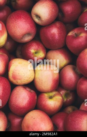 Full frame close-up of red Apples Stock Photo