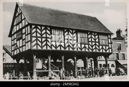 The Old Market House, built in 1617 at Ledbury, Herefordshire. Stock Photo