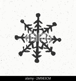 Black winter snowflake social ads template vector Stock Vector