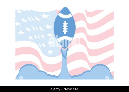 Sunday super bowl party illustration vector design, flat vector modern illustration Stock Vector