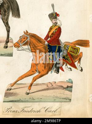 German military scrap -- Prince Friedrich Karl of Prussia (1828-1885). Stock Photo