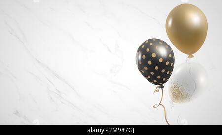 Elegant balloons frame design vector Stock Vector