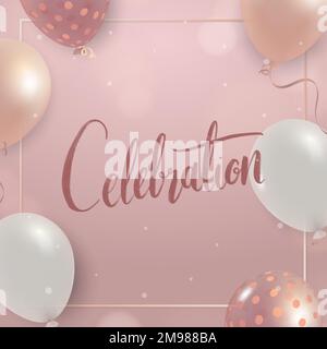 Event sign with balloons frame design vector Stock Vector