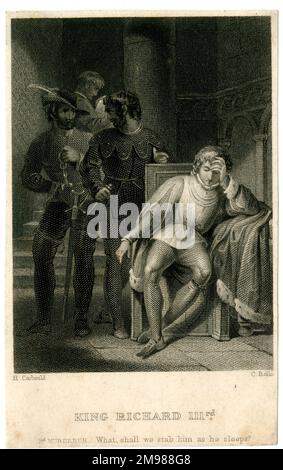 Shakespeare - King Richard III - 2nd Murderer: What, shall we stab him as he sleeps?  (death of the Duke of Clarence) Stock Photo