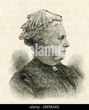 Charlotte Mary Yonge (1823-1901), English novelist. Stock Photo