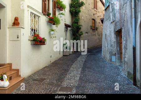 Lake Garda views of locals and holidaymakers and sights. Stock Photo