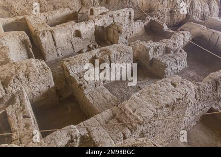 Ecbatana ruins at Hegmataneh hill in Hamadan, Iran Stock Photo