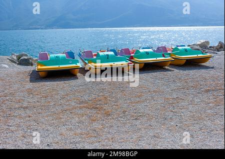 Lake Garda views of locals and holidaymakers and sights. Stock Photo