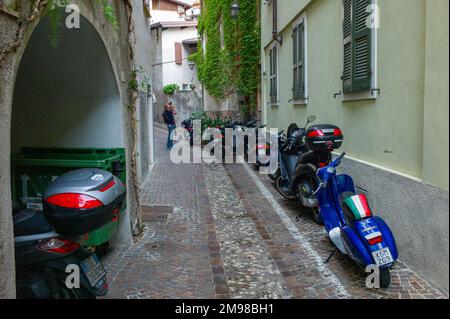 Lake Garda views of locals and holidaymakers and sights. Stock Photo