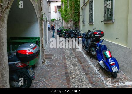 Lake Garda views of locals and holidaymakers and sights. Stock Photo