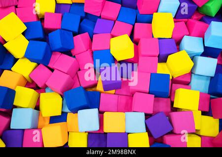 Colorful background of soft cubes Stock Photo