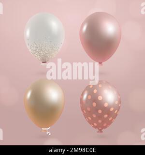 Elegant party balloons vector Stock Vector