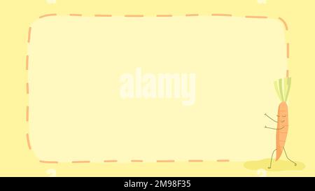Carrot notepaper vector Stock Vector