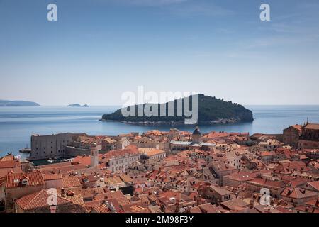 Lokrum Island near Dubrovnik old town on a fine sunny day. Croatia, Europe. Stock Photo