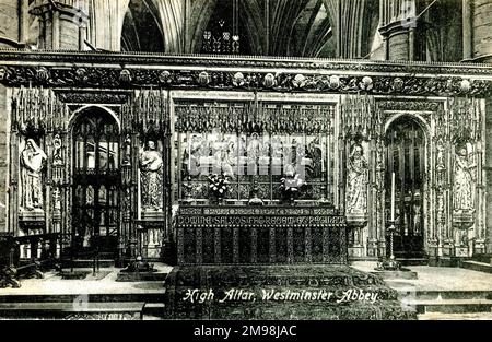 High Altar, Westminster Abbey, London. Stock Photo