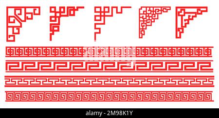 pattern frame chinese traditional style vector illustration Stock Vector