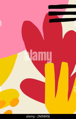 Bright and colorful flower patterned poster vector Stock Vector