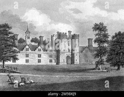 Knole House, near Sevenoaks, Kent, a Grade I listed English country house dating back to the late 15th century. Stock Photo