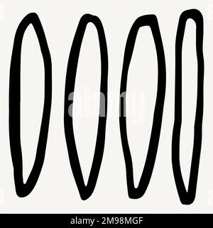 Black and white geometric strokes vector Stock Vector