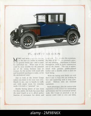 The Jewett Six - an automobile built in Detroit, Michigan, USA by the Paige-Detroit Motor Car Company, named after Harry M. Jewett, president of Paige-Detroit. Stock Photo