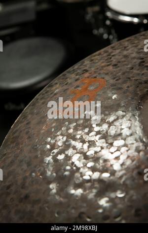 Mike Johnston's drum kit photographed at The Egg, Bath. Stock Photo