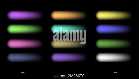 trails of colorful neon, linear energy beams set. vector illustration of lasers with glow effect. suitable for, technology, laser and most of energy Stock Vector