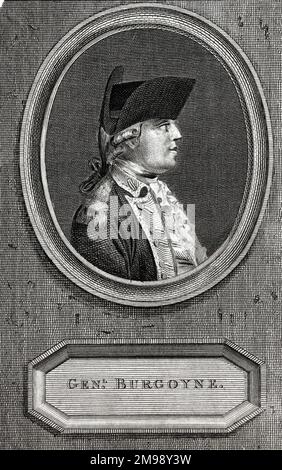 General John Burgoyne (1722-1792), British army officer, dramatist and politician. Stock Photo