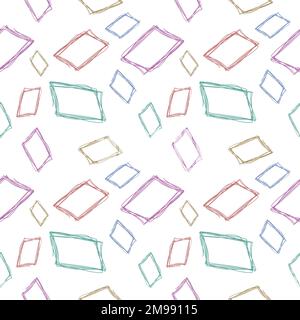 Seamless pattern design shape abstract doodle background illustration for digital and print materials. Stock Vector
