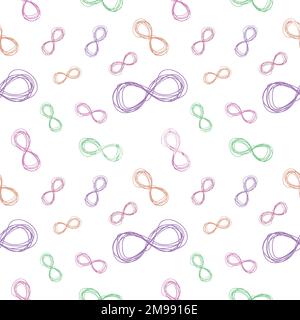 Seamless pattern design shape abstract doodle background illustration for digital and print materials. Stock Vector