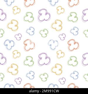 Seamless pattern design shape abstract doodle background illustration for digital and print materials. Stock Vector