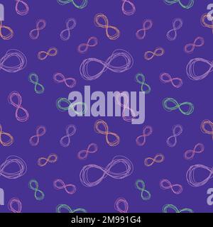 Seamless pattern design shape abstract doodle background illustration for digital and print Stock Vector