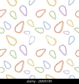 Seamless pattern design shape abstract doodle background illustration for digital and print materials. Stock Vector