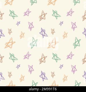 Seamless pattern design shape abstract doodle background illustration for digital and print Stock Vector