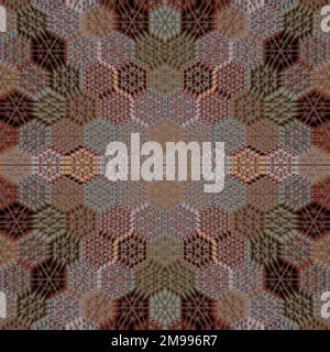A seamless pattern design of colorful hexagon shapes background Stock Photo