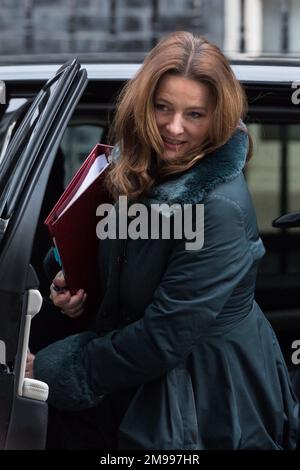 London, UK. 17th January, 2023. Secretary of State for Education Gillian Keegan arrives in Downing Street to attend the weekly Cabinet meeting chaired by Prime Minister Rishi Sunak. Credit: Wiktor Szymanowicz/Alamy Live News Stock Photo